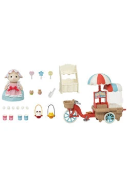 Calico Critters Set: Popcorn Delivery Trike -Ooly Shop 2327 1652421436119