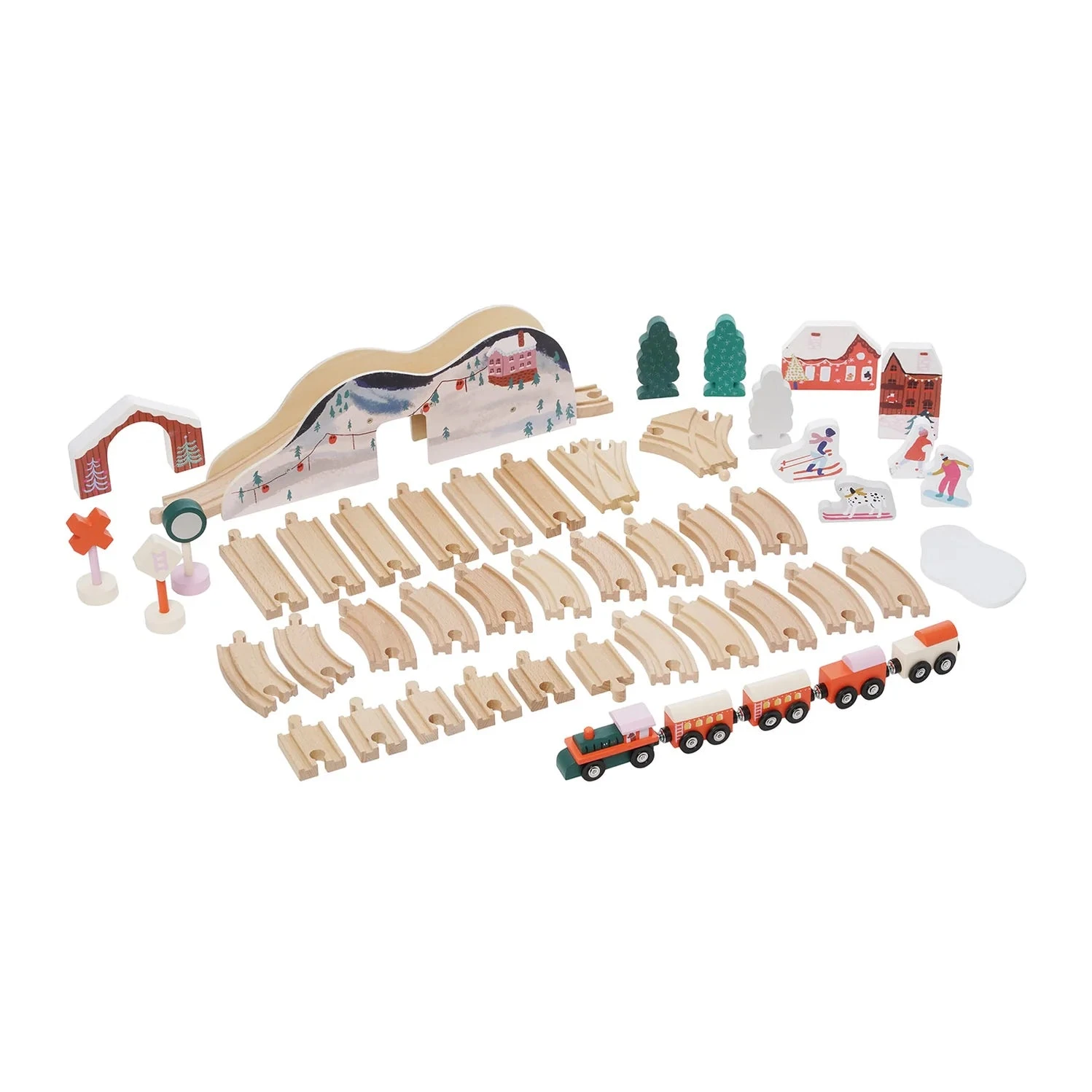 Alpine Express Wooden Toy Train Set 4 Alpine Express Wooden Toy Train Set - Image 3