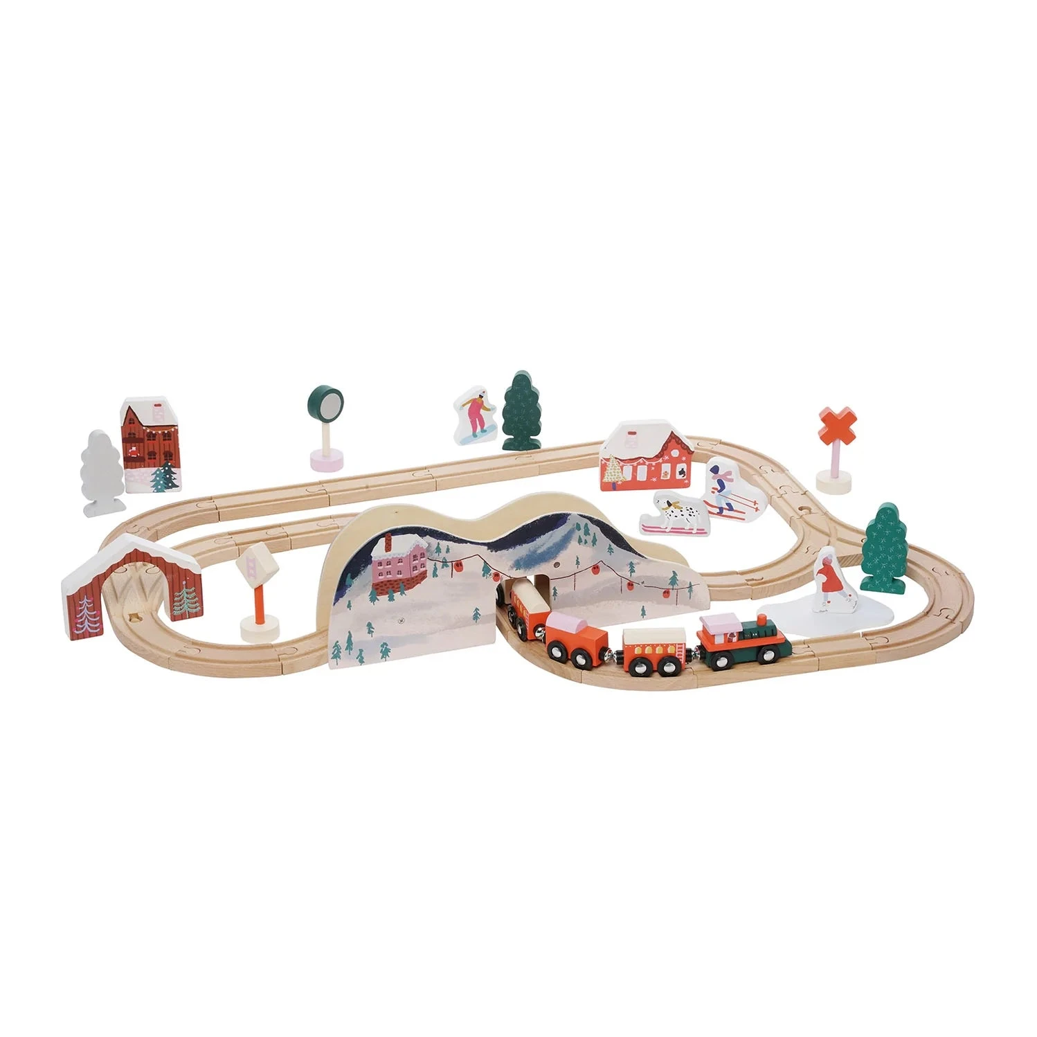 Alpine Express Wooden Toy Train Set 2 Alpine Express Wooden Toy Train Set