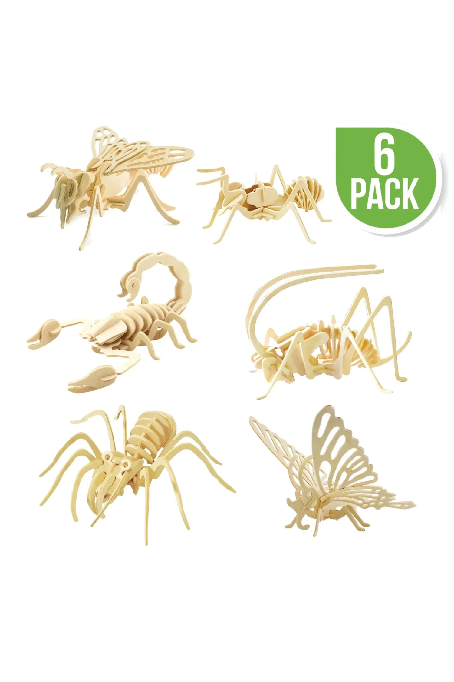 JP2B9, DIY 3D Wooden Puzzle Bundle Pack: Insects & Arachnids 5 JP2B9, DIY 3D Wooden Puzzle Bundle Pack: Insects & Arachnids - Image 3