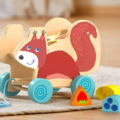 Haba Squirrel Pull Along Toy Sorting Box