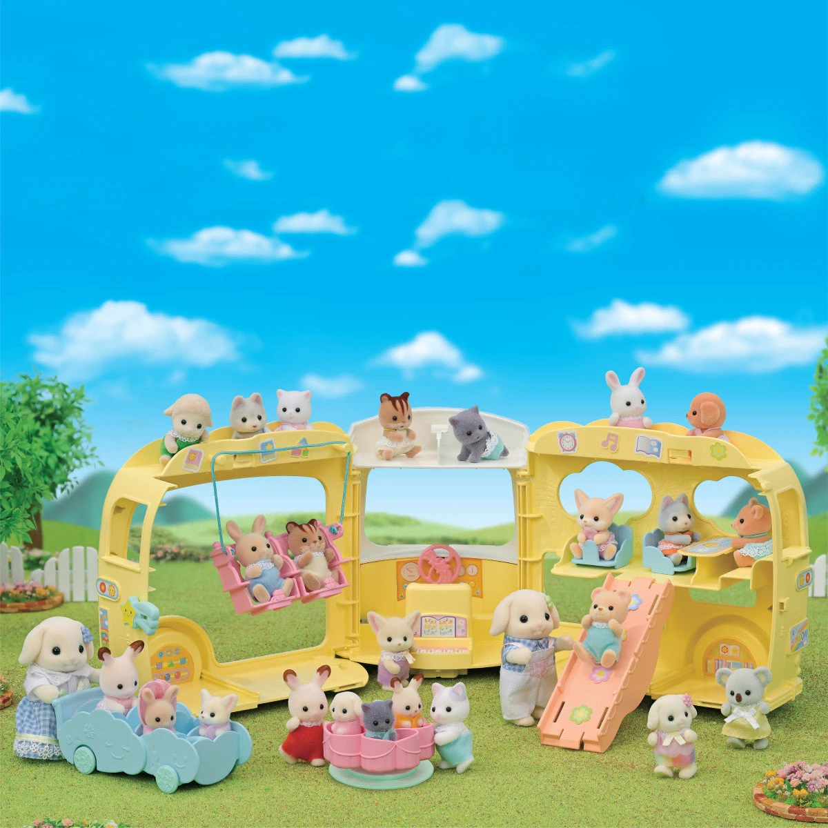 Calico Critters Set: Rainbow Fun Nursery Bus 6 Calico Critters Set: Rainbow Fun Nursery Bus - Image 4