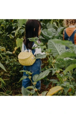 Mini Chari Rattan Bag -Ooly Shop Rattan chari lemon kids basket bike backpack sunflower 2