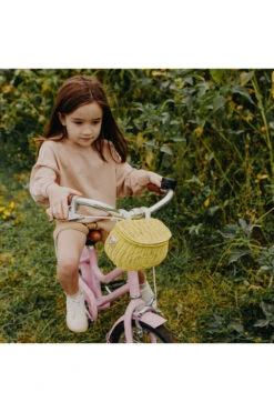 Mini Chari Rattan Bag -Ooly Shop Rattan chari lemon kids basket bike backpack sunflower 8