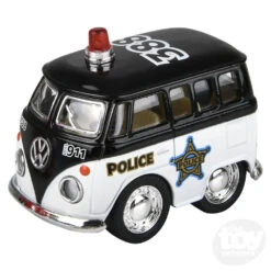 Mini 2" Diecast Pull Back Police & Firefighter Bus VW