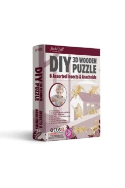 JP2B9, DIY 3D Wooden Puzzle Bundle Pack: Insects & Arachnids