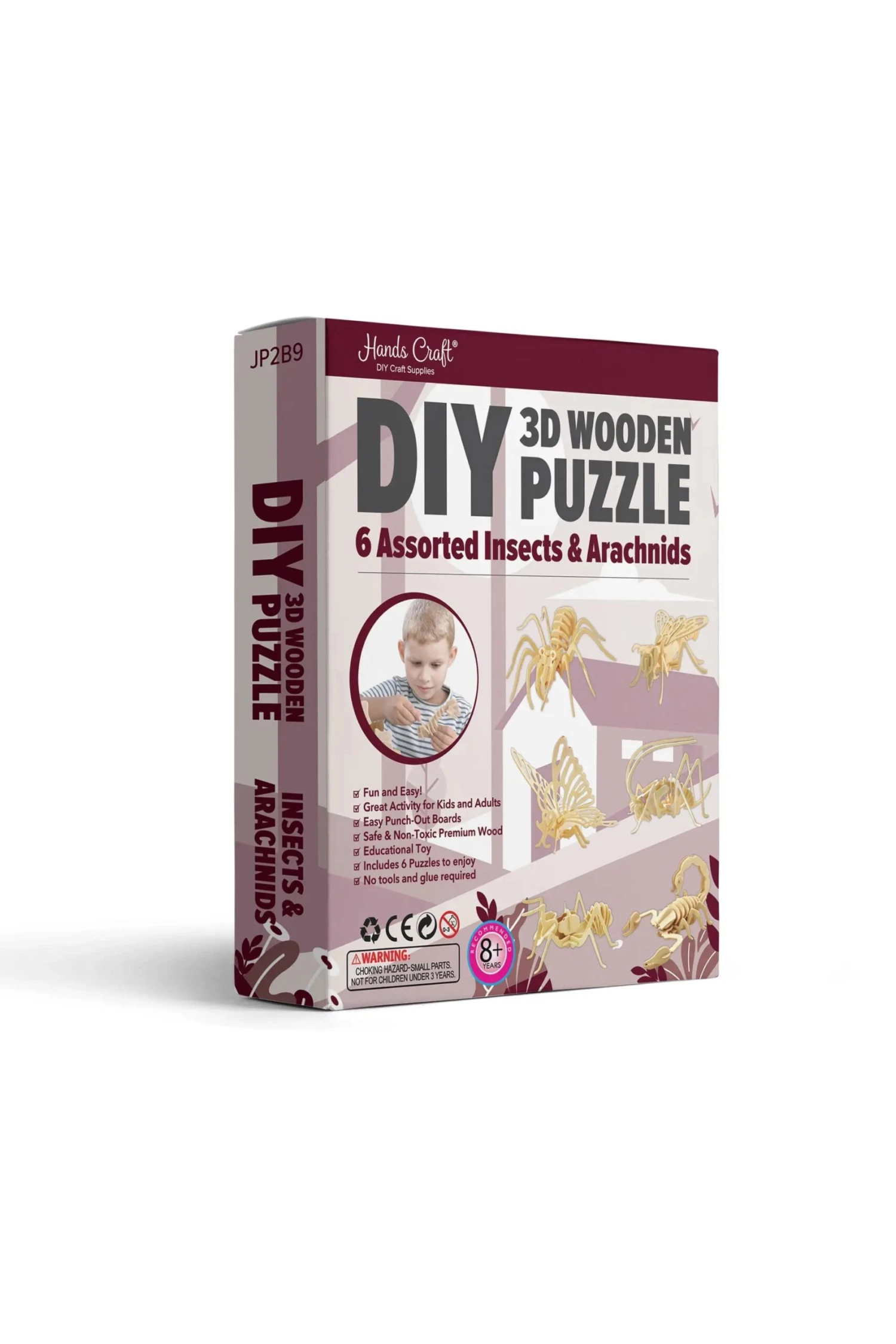 JP2B9, DIY 3D Wooden Puzzle Bundle Pack: Insects & Arachnids 3 JP2B9, DIY 3D Wooden Puzzle Bundle Pack: Insects & Arachnids