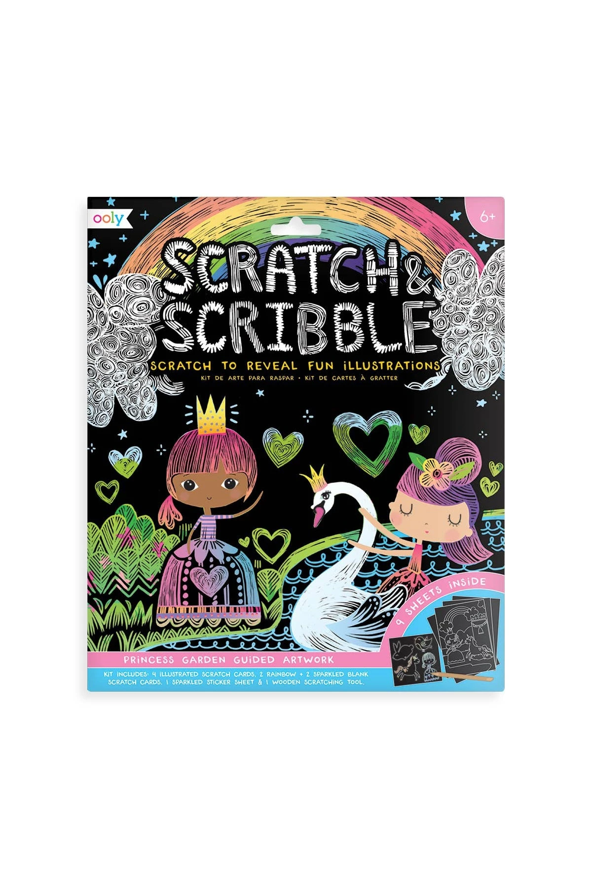 Ooly Scratch & Scribble Art Kit: Princess Garden 3 Ooly Scratch & Scribble Art Kit: Princess Garden